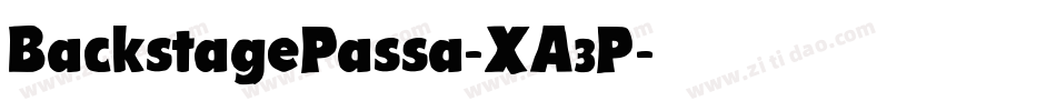 BackstagePassa-XA3P字体转换
