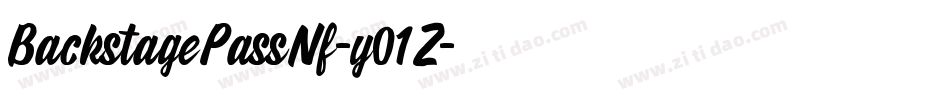 BackstagePassNf-y01Z字体转换