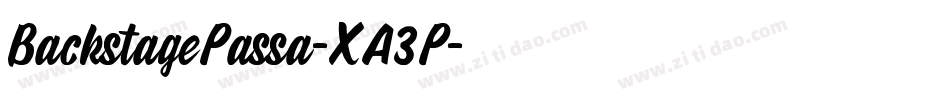 BackstagePassa-XA3P字体转换