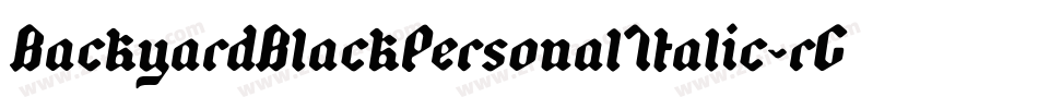 BackyardBlackPersonalItalic-rGqK字体转换