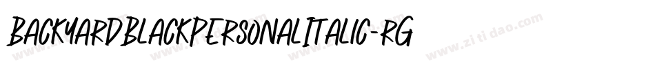 BackyardBlackPersonalItalic-rGqK字体转换