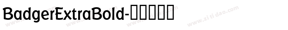 BadgerExtraBold字体转换