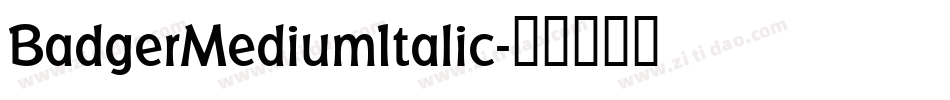 BadgerMediumItalic字体转换