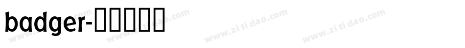 badger字体转换