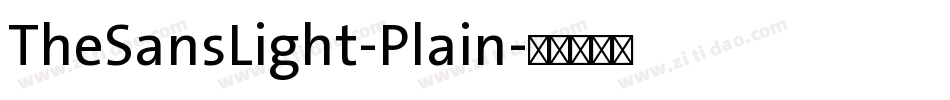 TheSansLight-Plain字体转换