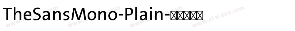 TheSansMono-Plain字体转换