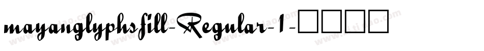 mayanglyphsfill-Regular-1字体转换