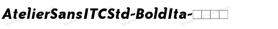 AtelierSansITCStd-BoldIta字体转换