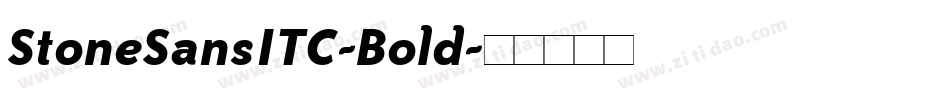 StoneSansITC-Bold字体转换