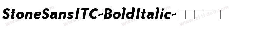 StoneSansITC-BoldItalic字体转换