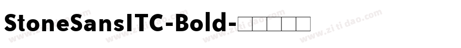 StoneSansITC-Bold字体转换