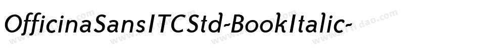 OfficinaSansITCStd-BookItalic字体转换