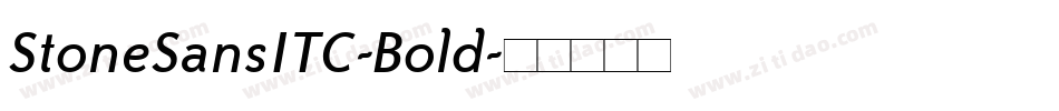 StoneSansITC-Bold字体转换