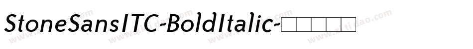 StoneSansITC-BoldItalic字体转换