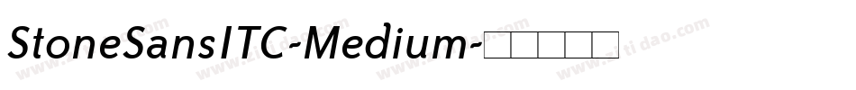 StoneSansITC-Medium字体转换