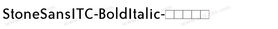 StoneSansITC-BoldItalic字体转换