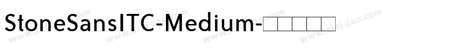 StoneSansITC-Medium字体转换