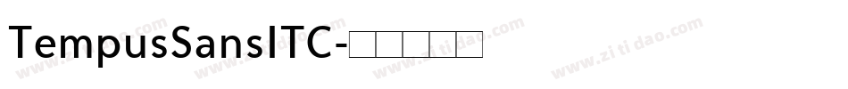 TempusSansITC字体转换