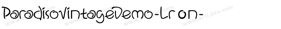 ParadisoVintageDemo-Lr0n字体转换