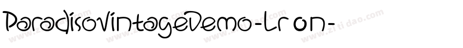 ParadisoVintageDemo-Lr0n字体转换