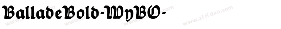BalladeBold-WyBO字体转换