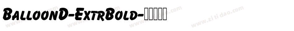 BalloonD-ExtrBold字体转换