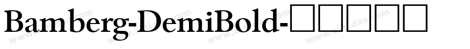 Bamberg-DemiBold字体转换