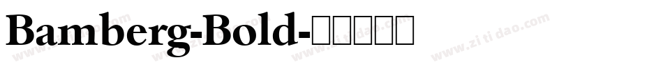 Bamberg-Bold字体转换