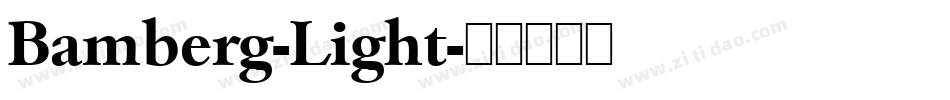 Bamberg-Light字体转换