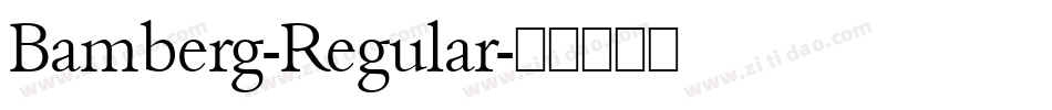 Bamberg-Regular字体转换