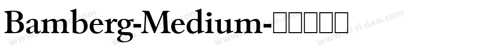 Bamberg-Medium字体转换