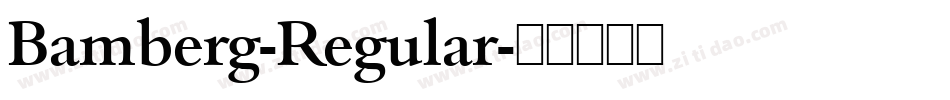 Bamberg-Regular字体转换