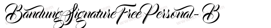 BandungSignatureFreePersonal-BW03d字体转换
