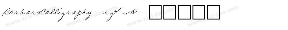 BarbaraCalligraphy-rg4wO字体转换