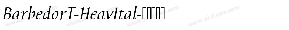 BarbedorT-HeavItal字体转换