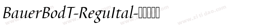 BauerBodT-ReguItal字体转换