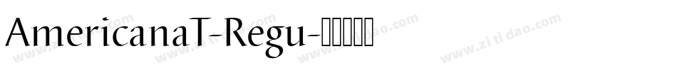 AmericanaT-Regu字体转换