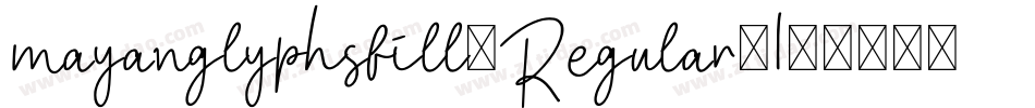 mayanglyphsfill-Regular-1字体转换