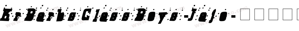 KrBarbsClassBoys-Jajo字体转换