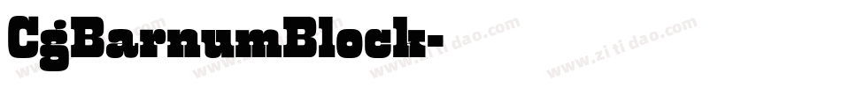 CgBarnumBlock字体转换
