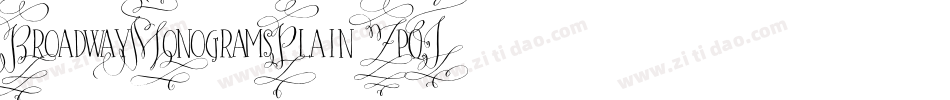 BroadwayMonogramsPlain-ZpqJ字体转换