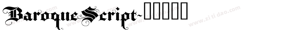 BaroqueScript字体转换