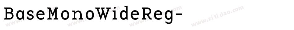 BaseMonoWideReg字体转换