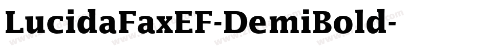 LucidaFaxEF-DemiBold字体转换