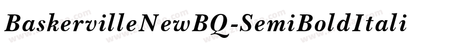BaskervilleNewBQ-SemiBoldItalic字体转换