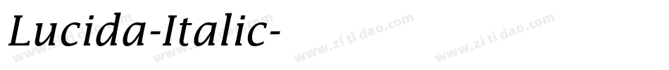 Lucida-Italic字体转换