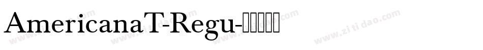 AmericanaT-Regu字体转换