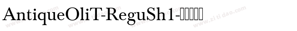 AntiqueOliT-ReguSh1字体转换