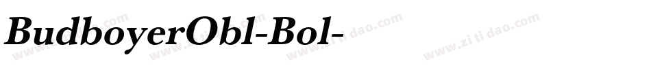 BudboyerObl-Bol字体转换