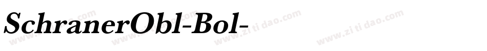 SchranerObl-Bol字体转换